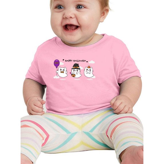 Cute Spooky Ghost Kittens T-Shirt Infant -Image by Shutterstock, 24 Months