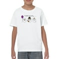 thumbnail image 1 of Cute Spooky Ghost Kittens T-Shirt Juniors -Image by Shutterstock,  Small, 1 of 4