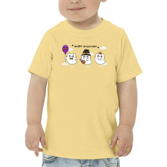 Cute Spooky Ghost Kittens T - Toddler T-Shirt