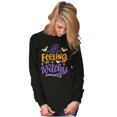 thumbnail image 1 of Cute Spooky Halloween Feeling Witchy Women's Long Sleeve T Shirt Brisco Brands S, 1 of 6
