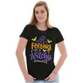 thumbnail image 1 of Cute Spooky Halloween Feeling Witchy Womens Slim Fit Graphic Tee Brisco Brands S, 1 of 5