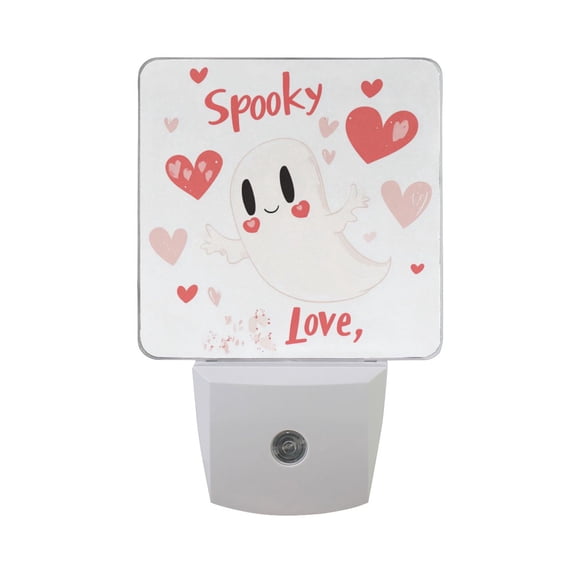 Cute Spooky Love Hearts Valentine LED Night Light with Smart Sensor Plug Into Wall Dusk to Dawn 2 packs