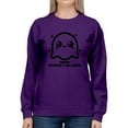 thumbnail image 1 of Cute Spooky Season Ghost Halloween Graphic - Women's Sweatshirt, 1 of 4