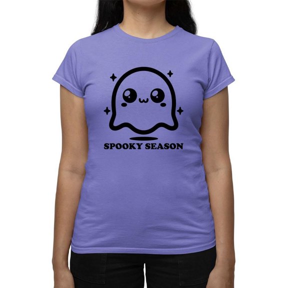 Cute Spooky Season Ghost Halloween Graphic - Women's T-shirt
