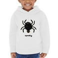 thumbnail image 1 of Cute Spooky Spider Hoodie Toddler - Toddler Hoodie, White, 1 of 4