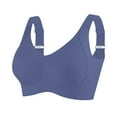 thumbnail image 1 of Cute Sports Bras for Lady Seamless Athletic Bra - Womens Comfortable Push up No Underwire Brassiere High Support for Workout Sports Underwear Blue 3XL, 1 of 2