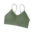 thumbnail image 1 of Cute Sports Bras for Women Lightly Lined Bra Feature V-Neck Nursing Bra Style W-1047 Green M, 1 of 6