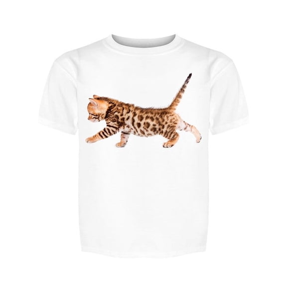 Cute Spots Tiny Bengal Kitten Tee Girl's -Image by Shutterstock