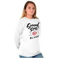 thumbnail image 1 of Cute Spread the Love Heart Quote Women's Long Sleeve T Shirt Brisco Brands S, 1 of 1