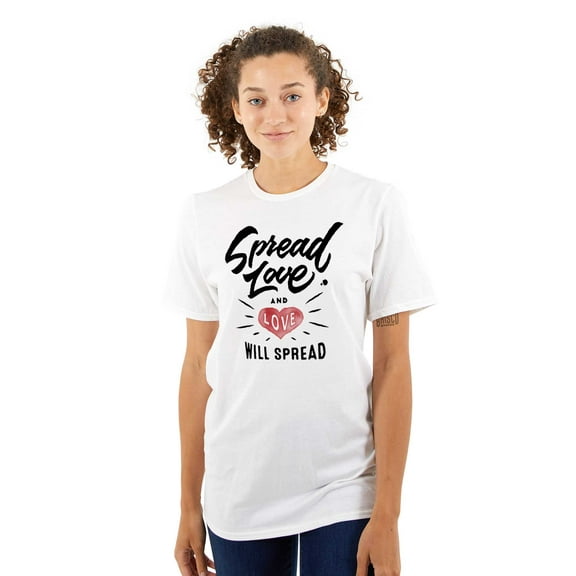 Cute Spread the Love Trending Quote Women's Graphic T Shirt Tees Brisco Brands L