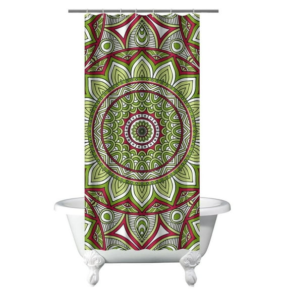 Cute Spring Daisy Shower Curtain 36x72, Quick-Dry Polyester with Plastic Rings, Artistic Yellow Flowers for Retro Bathroom Look