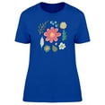 thumbnail image 1 of Cute Spring Flowers Doodle T-Shirt Women -Image by Shutterstock, Female Medium, 1 of 2
