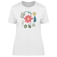 thumbnail image 1 of Cute Spring Flowers Doodle T-Shirt Women -Image by Shutterstock, Female x-Large, 1 of 2