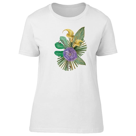 Cute Spring Flowers, Tropical T-Shirt Women -Image by Shutterstock, Female Large