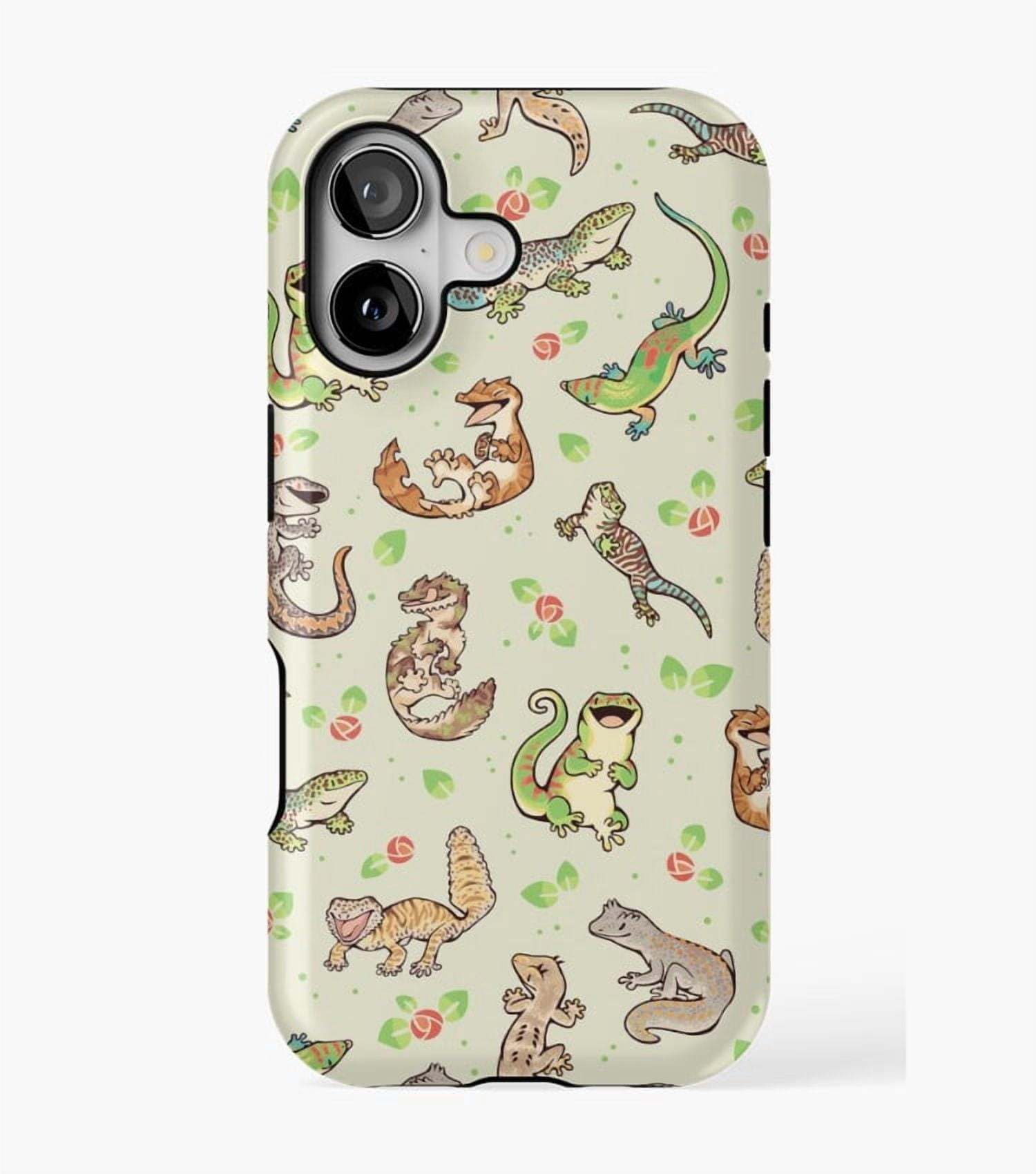 Cute Spring Geckos on Branches Protective Hard Case for Apple iPhone 11 ...