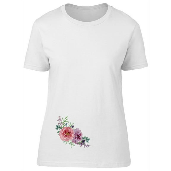 Cute Spring Rose Flowers T-Shirt Women -Image by Shutterstock, Female Small