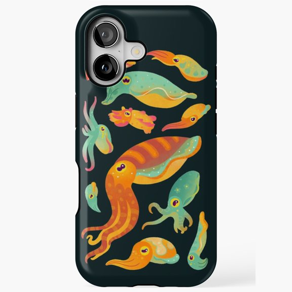 Cute Squid Octopus Ocean Friends Phone Case for iPhone 17 through 11 Pro Max