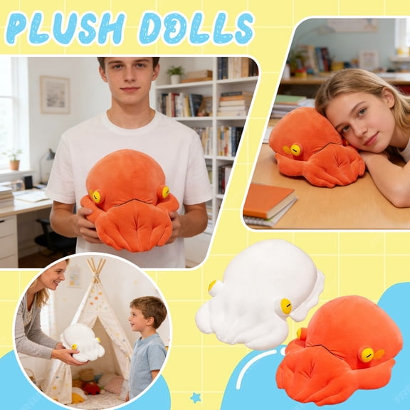 Cute Squid Plush Toy Soft Stuffed Animal Toy Octopus Hug Pillow Doll Home Decoration