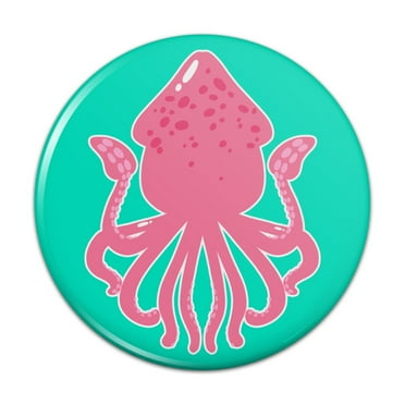 Cute Squid Tentacles Ocean Pinback Button Pin