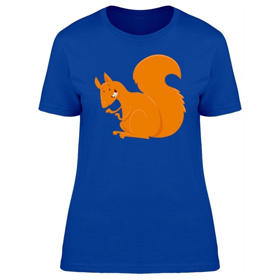 Cute Squirrel Doodle Cartoon T-Shirt Women -Image by Shutterstock, Female Medium