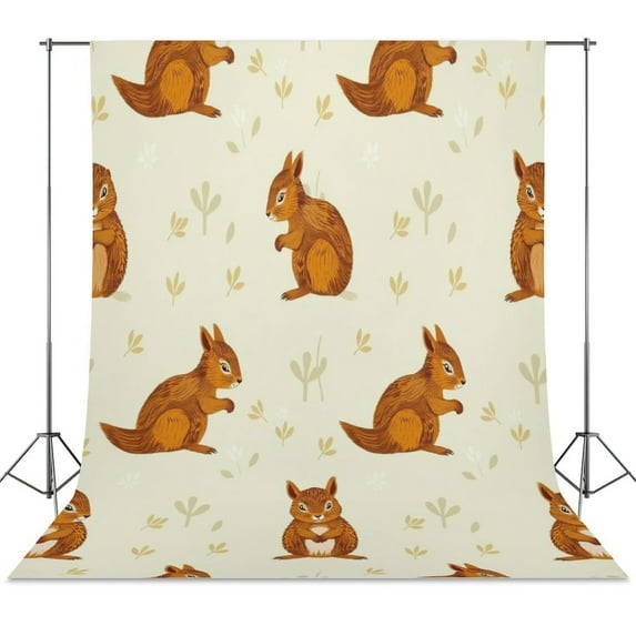 Cute Squirrel Pattern Party Backdrop Birthday Decoration Backgrounds ...