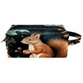 Cute Squirrel Prints Microfiber Leather Makeup Bag Pouch Waterproof