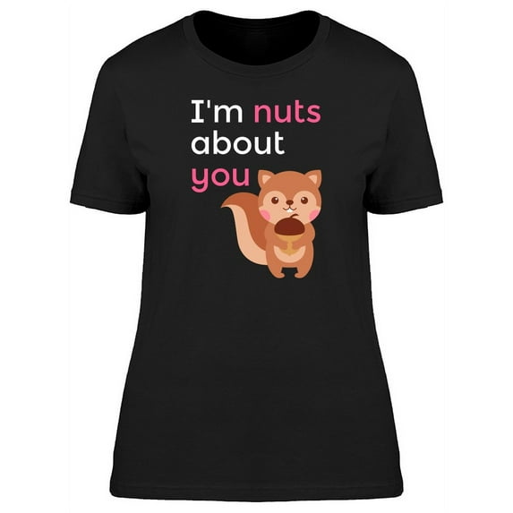 Cute Squirrel With Nuts T-Shirt Women -Image by Shutterstock, Female Small