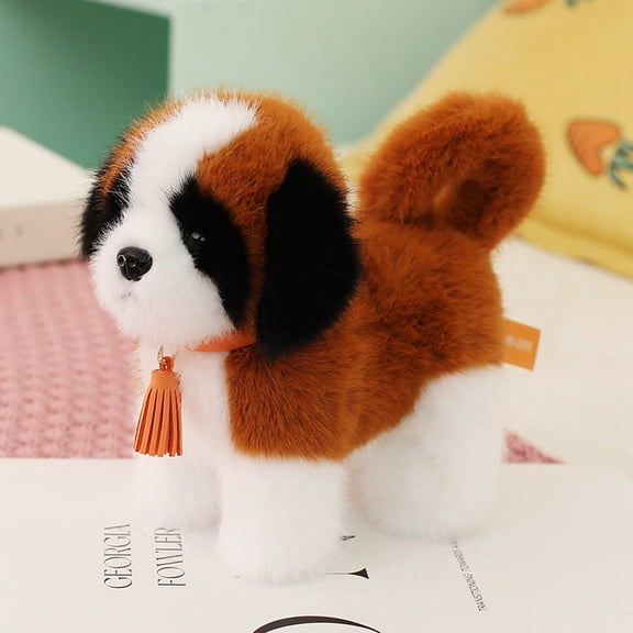 Cute St. Bernard plush toy, 24cm dog doll