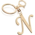 thumbnail image 1 of Cute Stainless Steel Gold Initial Letter Keychain for Women Girl, Charms for Key Handbag Backpack Bag, Personalized Gift, 1 of 5
