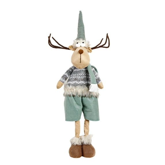 Cute Standing Plush Doll Ornaments Window Home Decoration Doll, Christmas Decoration Supplies for Moose Rudolph Doll Holiday Decor