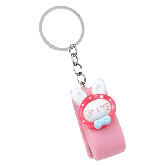 Cute Stapler with Keychain for Portable Use; Kawaii animal design; Compact paper stapler for daily tasks