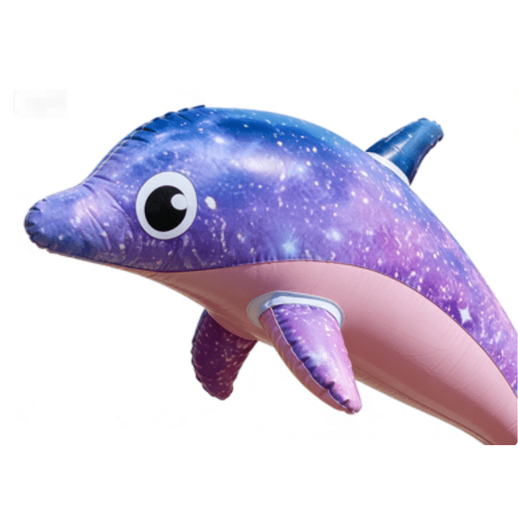 Cute Star Clear Inflatable Dolphin Float Inflatable Dolphin Thickened Pool Float Purple Water Tool for Swimming Pool Funny Inflatable Dolphins for Pool Party Beach Trip 1PC