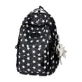 thumbnail image 1 of Cute Star Print Backpack with Star Pendant, Large Capacity Lightweight Student Bookbag for School Travel, 1 of 2