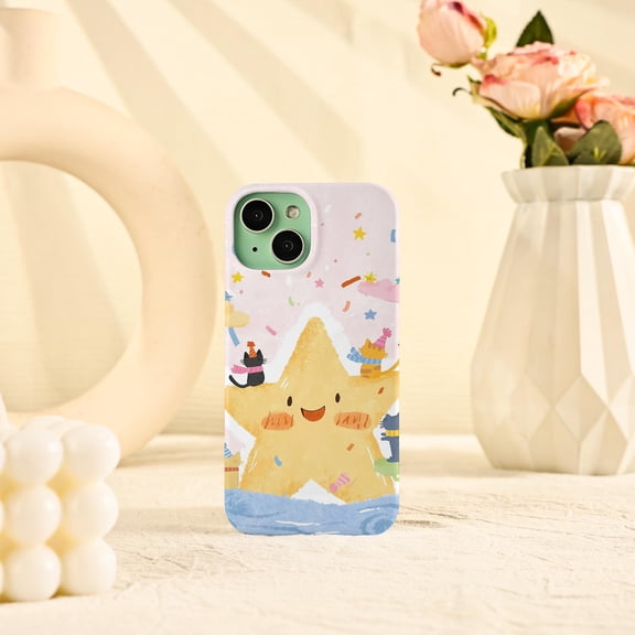 Cute Star Tough Case for Apple iPhone, Dual Layer Polycarbonate TPU Protective Phone Case