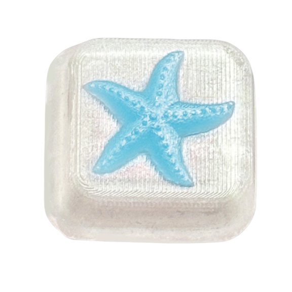 Cute Starfish Drop Glue Ocean Style Resin Keycap Mechanical Keyboards Backlit Shine Through Keycap for Gamings Keyboards