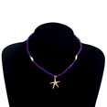 thumbnail image 1 of Cute Starfish Pendant Necklace Temperament Collar Necklaces Clavicle Chain Choker Jewelry Bohemian Beaded Necklace, 1 of 14