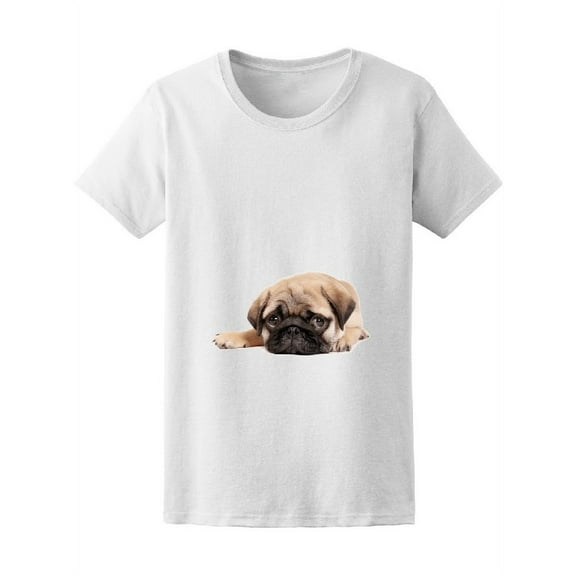 Cute Staring Pug Puppy Tee Women's -Image by Shutterstock