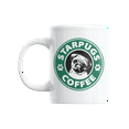 thumbnail image 1 of Cute Starpugs White Ceramic Coffee & Tea Mug Cup for a Pug Mom or Dad (11oz), 1 of 6
