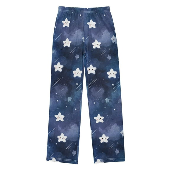 Cute Stars and Shooting Stars Boys Pajama Pants Soft and Lightweight Elastic Waistband Children's Pajama Pants