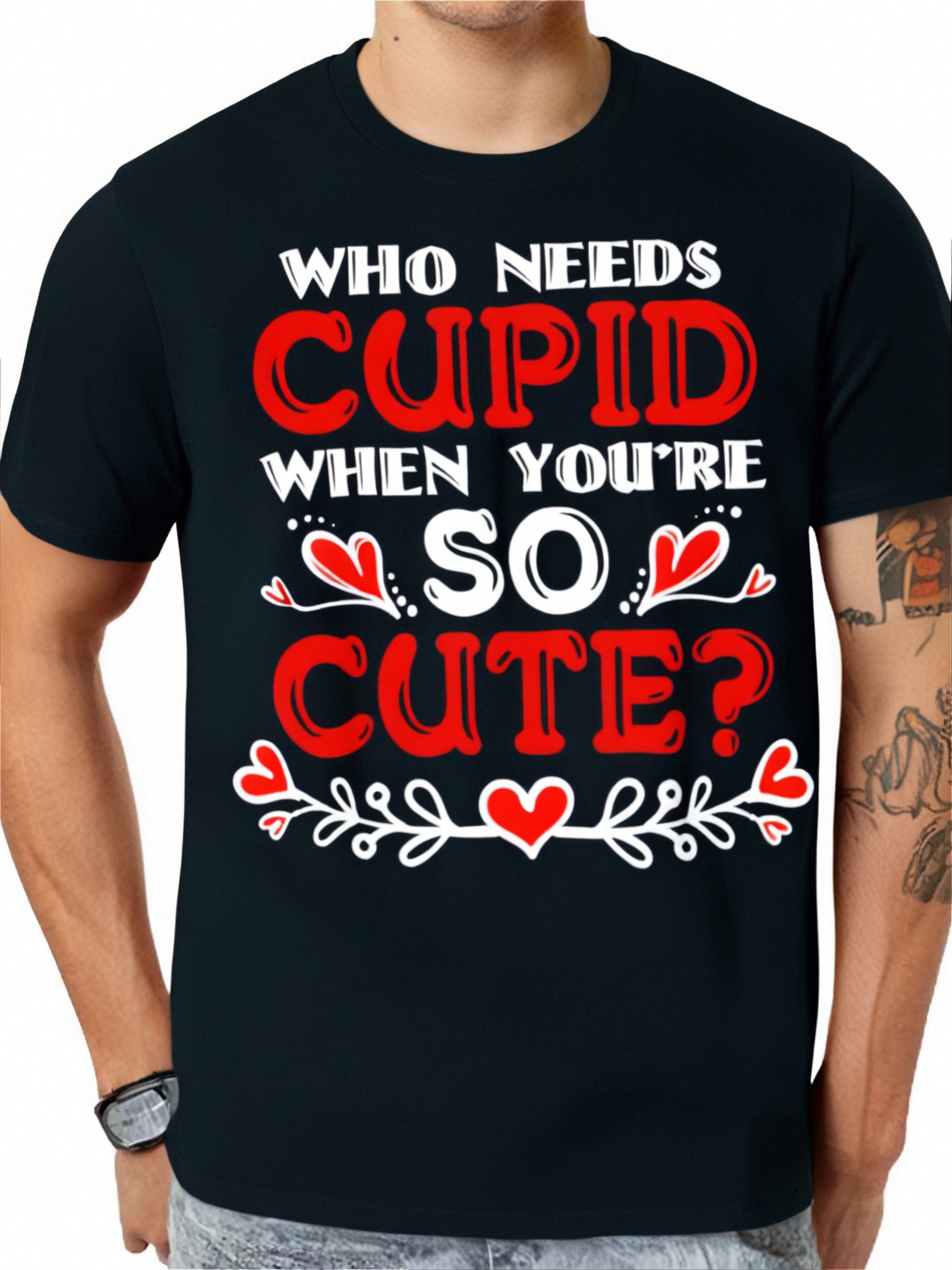 Cute Statement Valentine's Day Heart In Love Romantic T-Shirt Fancy ...