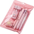 thumbnail image 1 of Cute Stationery Set School Supplies with 1 Six In One Ballpoint Pen, 1 Retractable Ballpoint Pen, 1 Permanent Pencil, 1 Highlighter, 1 Eraser, 1 Correction Tape, 1 Art Knife Pink One Size, 1 of 4