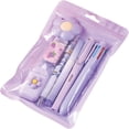 thumbnail image 1 of Cute Stationery Set School Supplies with 1 Six In One Ballpoint Pen, 1 Retractable Ballpoint Pen, 1 Permanent Pencil, 1 Highlighter, 1 Eraser, 1 Correction Tape, 1 Art Knife Purple One Size, 1 of 4