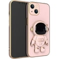 thumbnail image 1 of Cute Stereo Astronaut Stand Phone Case for iPhone 13 12 11 Pro Max Mini X XS XR SE 8 7 6 Plus, Lens Protection Fashion Back Cover(Pink,7/8 Plus), 1 of 6