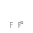 thumbnail image 1 of Cute Sterling Silver Wholesale Block Letter F Initial Clear CZ Earrings 925 New Jewelry Female, 1 of 3
