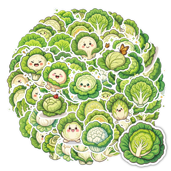Cute Stickers Cartoon Vegetable Kids Stickers Toy Funny Stickers for Luggage Notebook Fridge