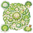 thumbnail image 1 of Cute Stickers Cartoon Vegetable Kids Stickers Toy Funny Stickers for Luggage Notebook Fridge, 1 of 9