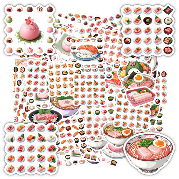 Cute Stickers Food Stationery Sticker Japanese Decals for Luggage Suitcase Phone