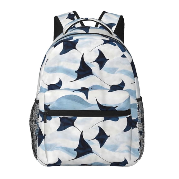 Cute Stingray Backpack Lightweight Rucksack Travel Bag for Men and Women