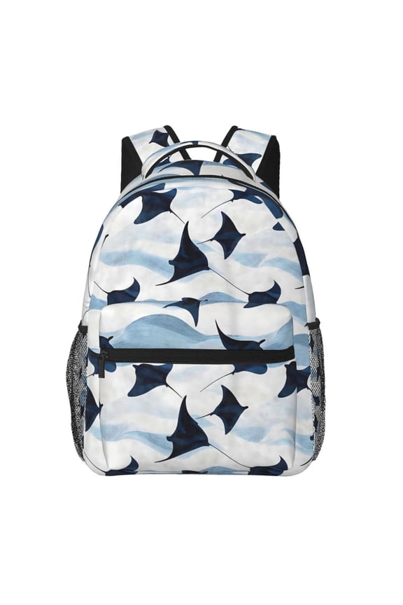 Cute Stingray Backpack Lightweight Rucksack Travel Bag for Men and Women