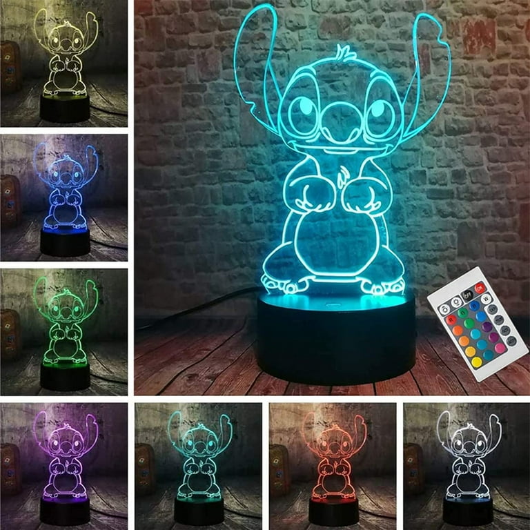 Disney Lilo & Stitch Led Light Figures Star Baby Usb Colorful Touch